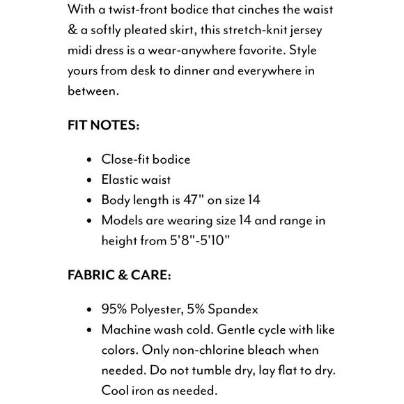 Eloquii Knot Front Pleated Skirt Dress Black Stretch Jersey Knit Long Sleeve 18 - Picture 17 of 17